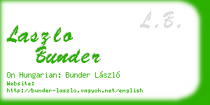 laszlo bunder business card