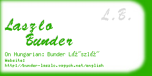 laszlo bunder business card